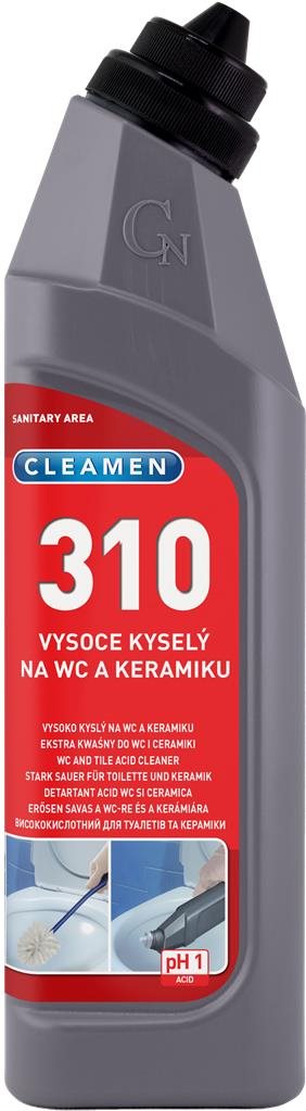 CLEAMEN 310 vysoko kyslý na WC a keramiku 0,75 l WC gél