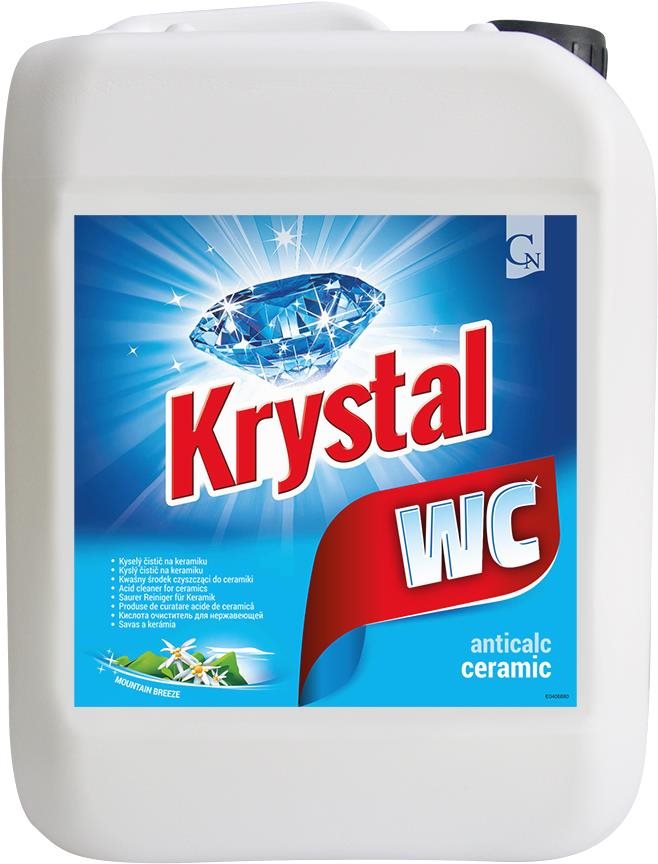KRYSTAL WC kyslý na keramiku, modrý 5 l WC čistič