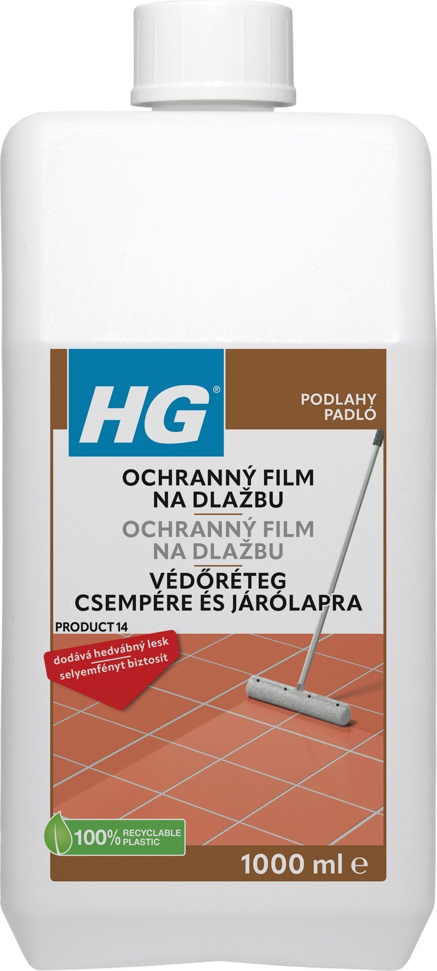 HG ochranný film s hedvábným leskem na dlažbu 1000 ml Impregnace