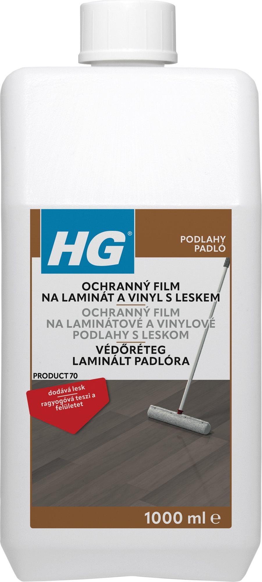 HG ochranný film s leskom na laminátové plávajúce podlahy 1000 ml...
