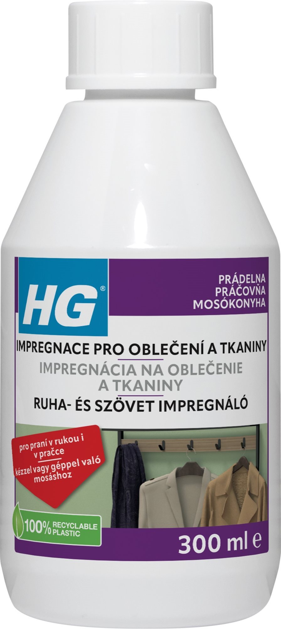 HG impregnace pro bavlněné, lněné, vlněné a smíšené tkaniny 300 ml...