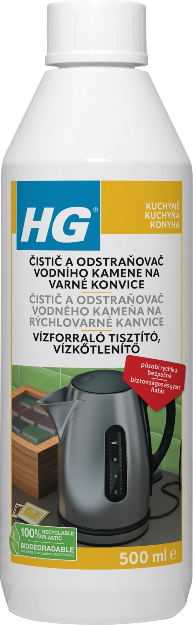 HG tisztító és vízkőoldó vízforralókhoz 500 ml Vízkőoldó