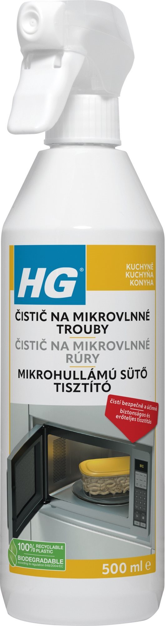 HG čistič pro mikrovlnné trouby 500 ml Čistič kuchyňských spotřebičů