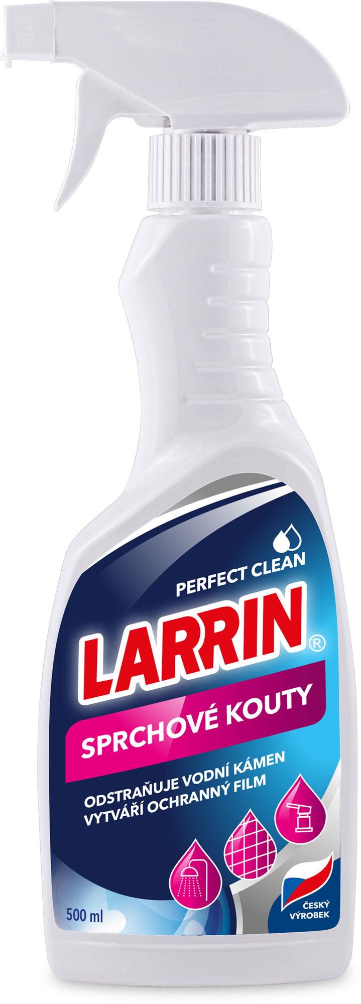 LARRIN čistič na sprchové v spreji kúty 500 ml Čistič kúpeľní