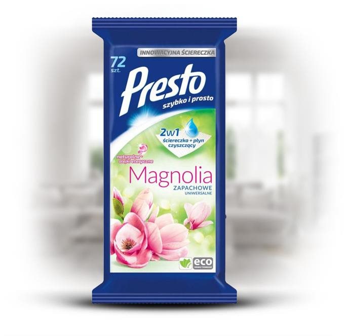 PRESTO vlhčené utierky univerzál 72 ks Čistiace utierky