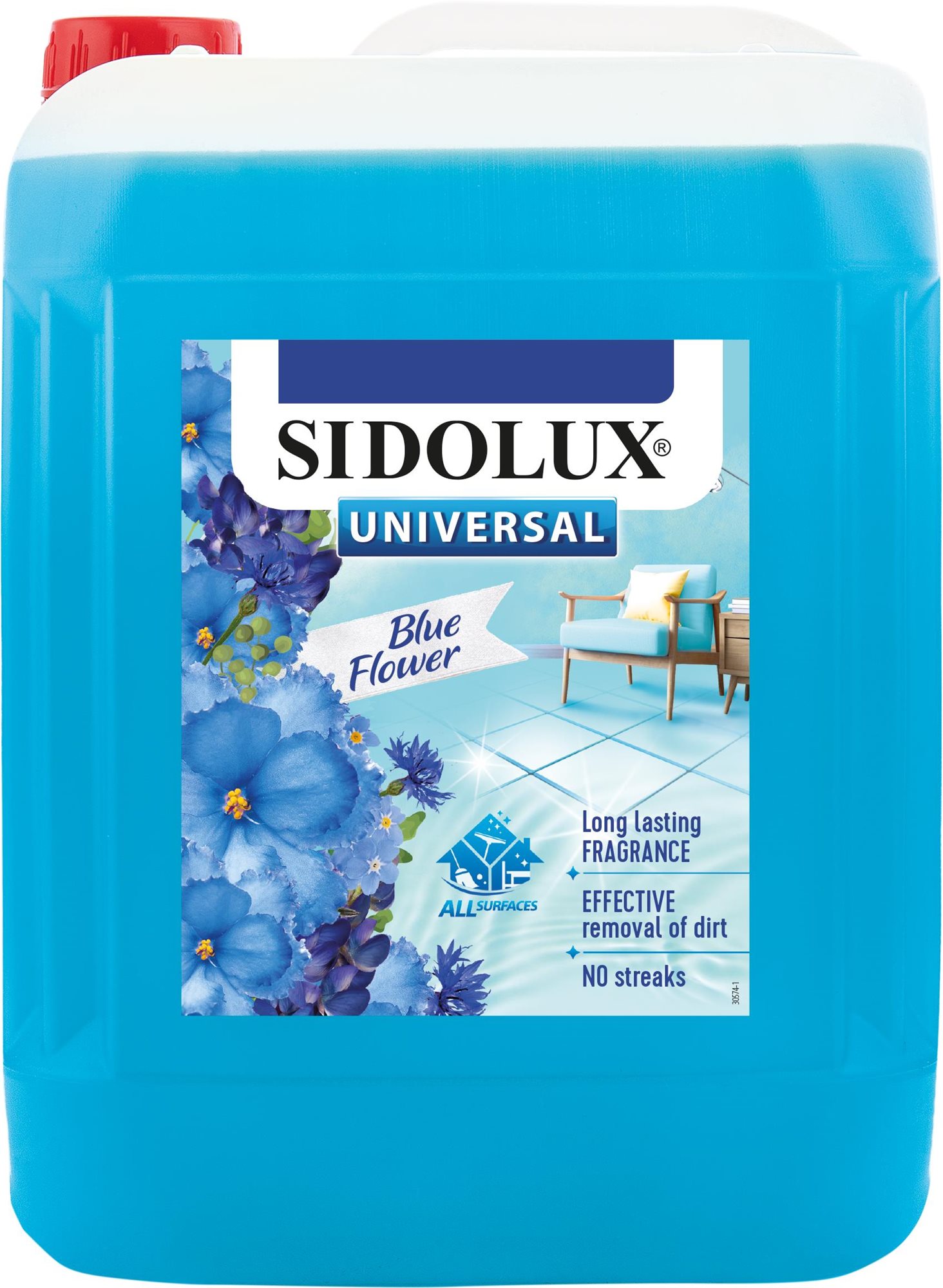 SIDOLUX Universal Soda Power Blue Flower 5 l Čistič na podlahy