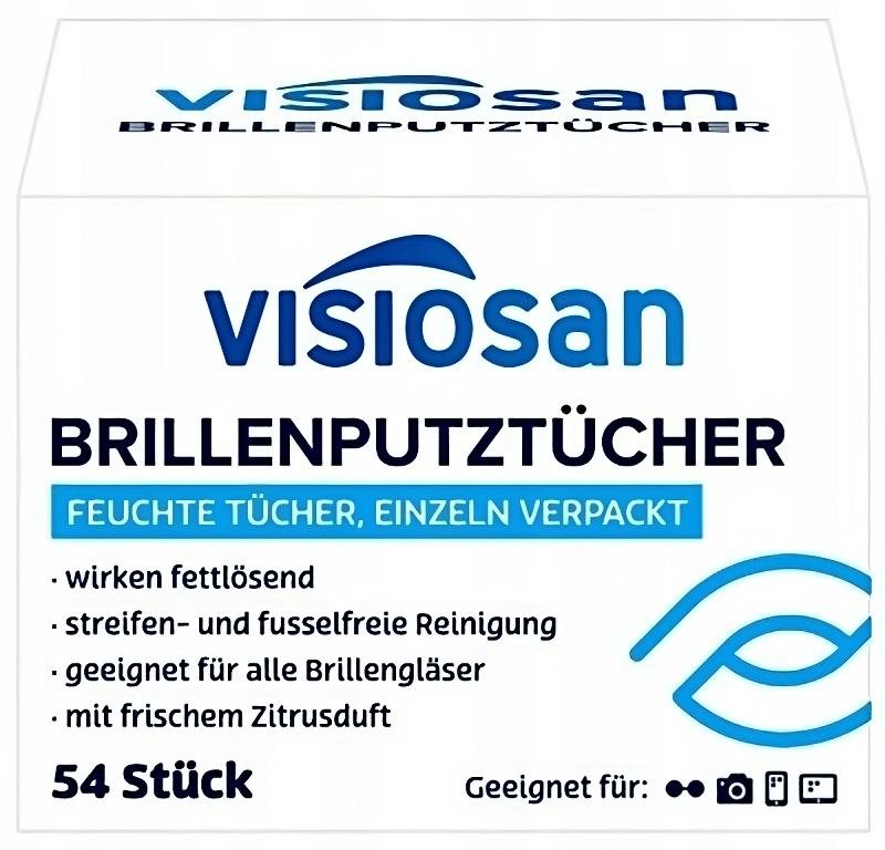 VISIOSAN Szemüveg törlőkendő, 54 db Tisztítókendő