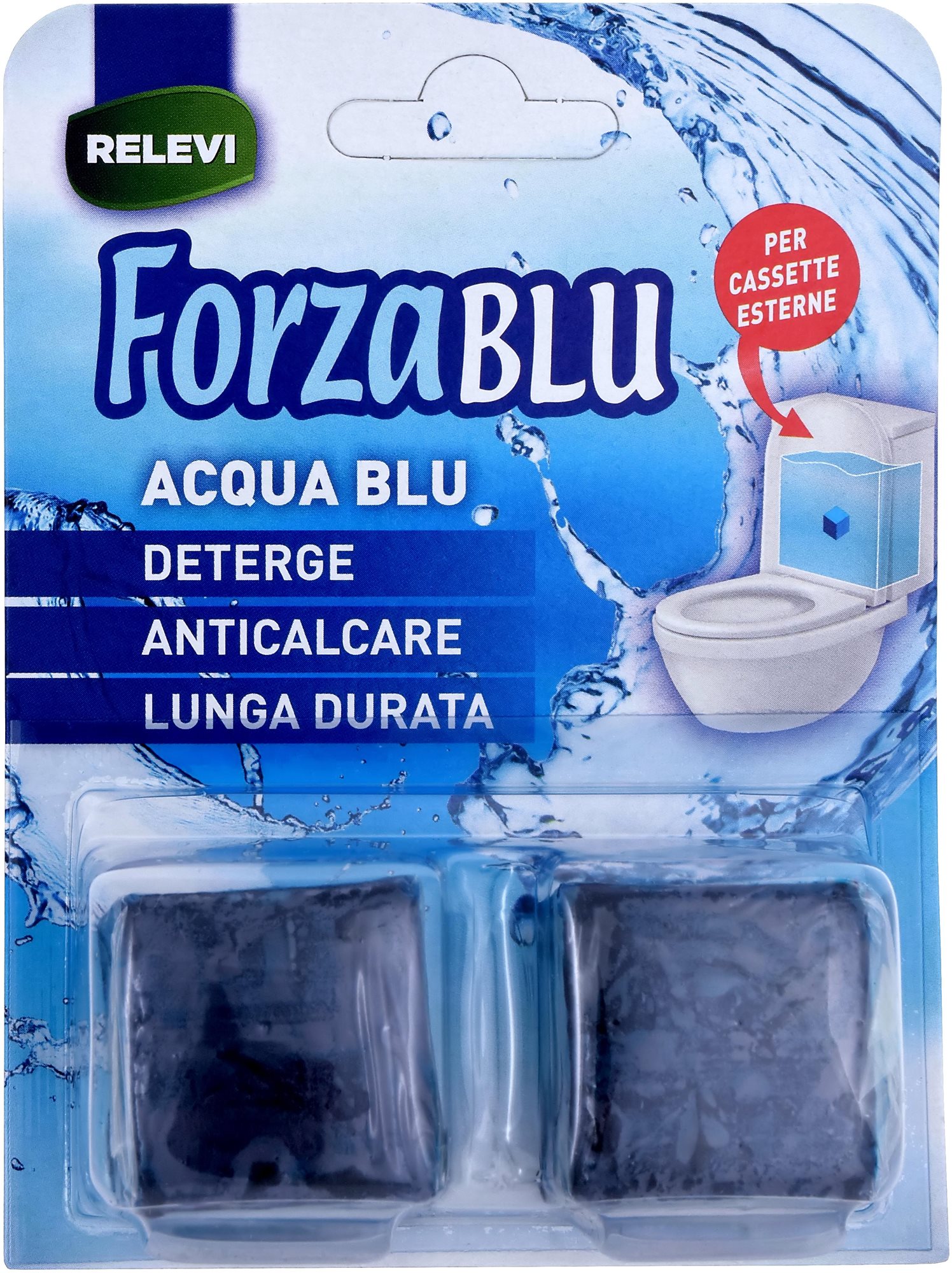 RELEVI Forzablu Acqua Blu 2× 50 g WC blok