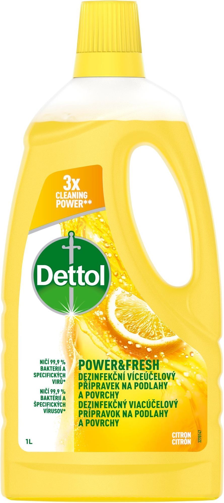 DETTOL dezinfekčný prípravok na podlahy a povrchy citrón 1 l Čistič...