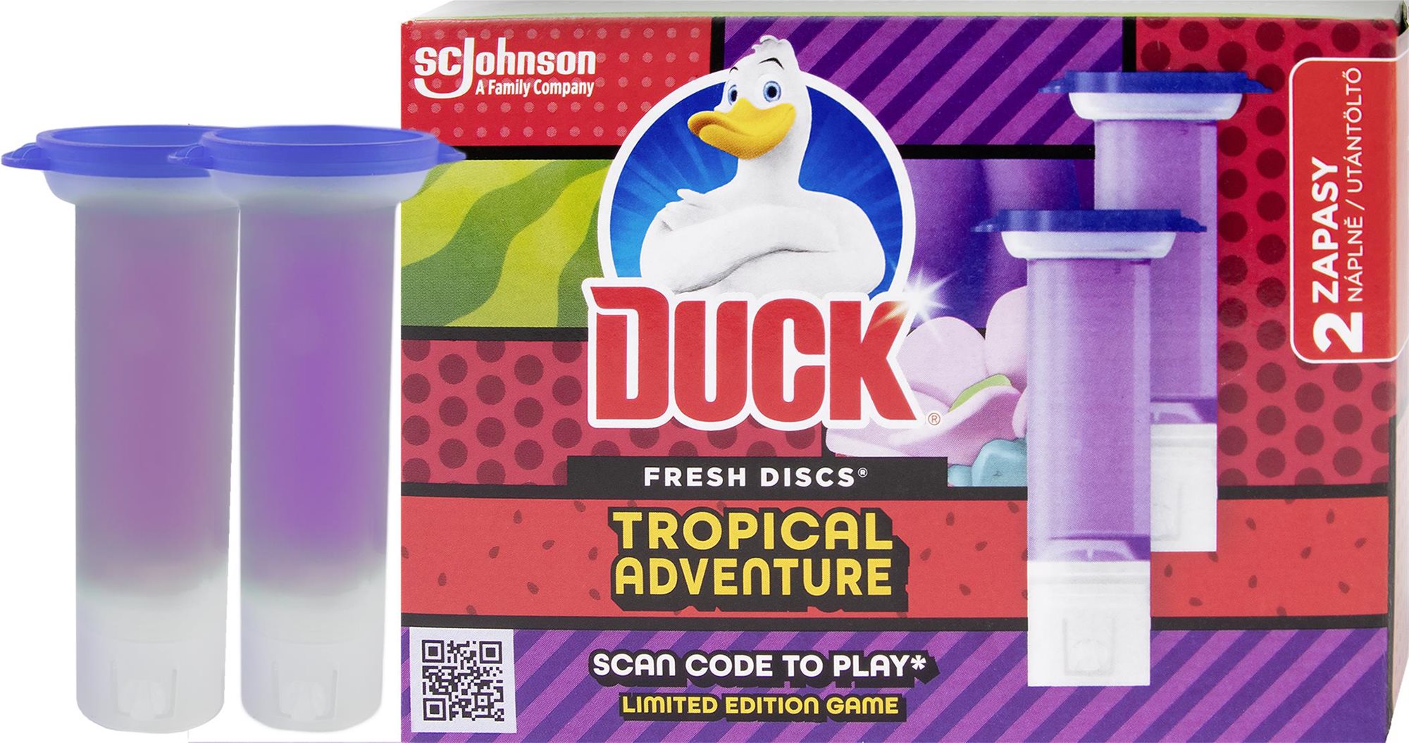 DUCK Fresh Discs duo náplň Tropical Adventure 2 × 36 ml WC blok