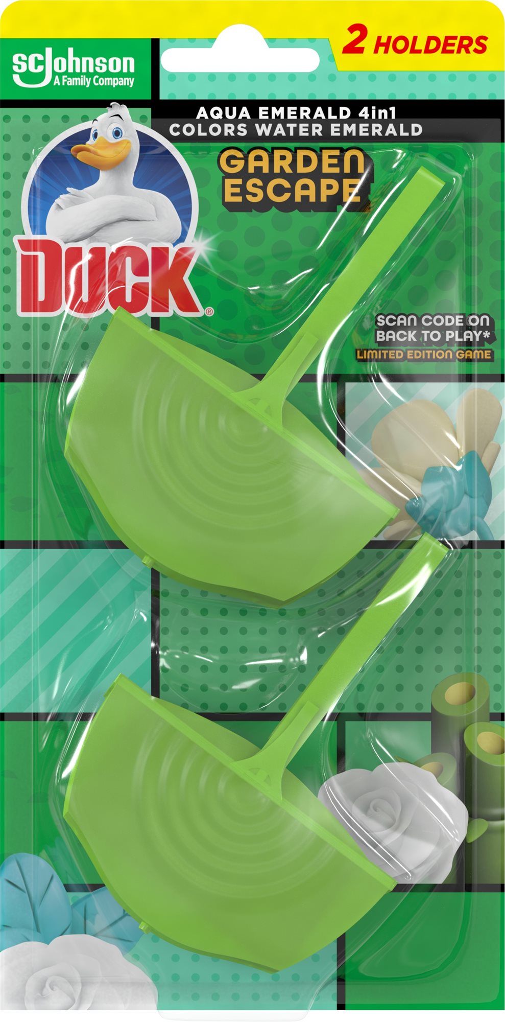 DUCK Aqua Emerald 4in1 Garden Escape 2× 36 g WC golyó