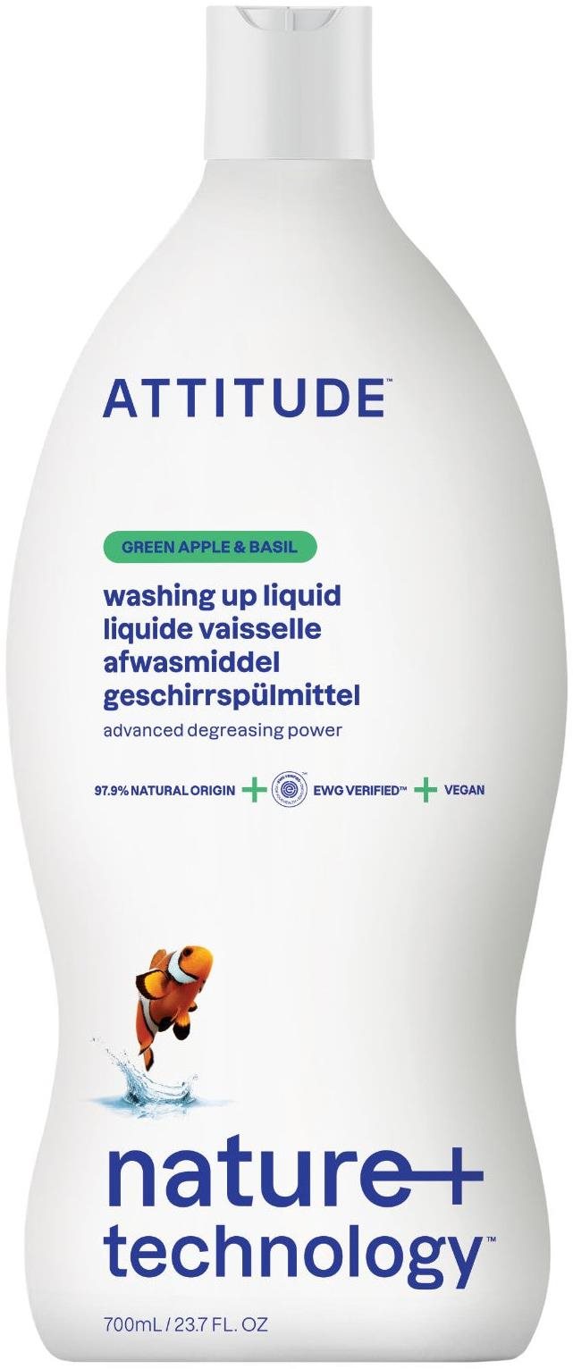 ATTITUDE mosogatószer zöldalma és bazsalikom illatával 700 ml Öko...