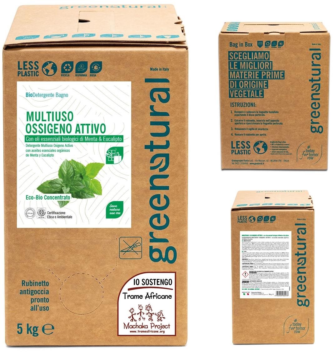 GREENATURAL Máta a eukalyptus s aktivním kyslíkem 5 kg Čistič
