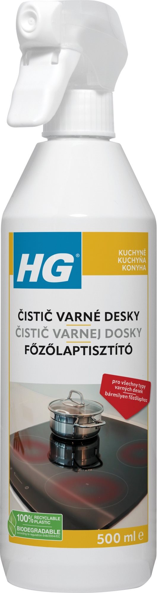 HG Každodenný čistič varnej dosky 500 ml Čistič kuchynských...