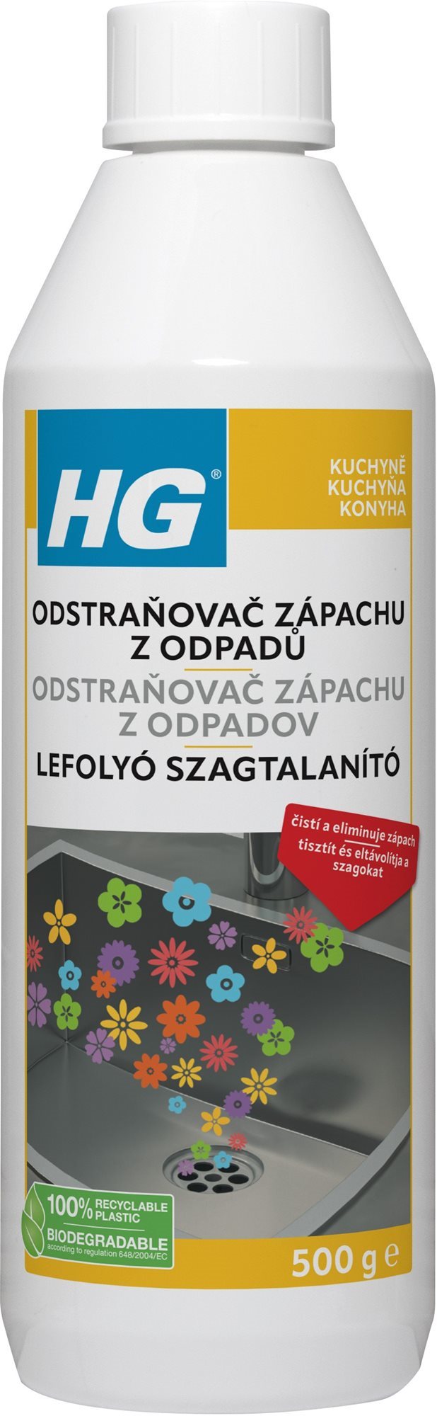 HG Odstraňovač zápachu z odpadov 500 ml Odstraňovač zápachu