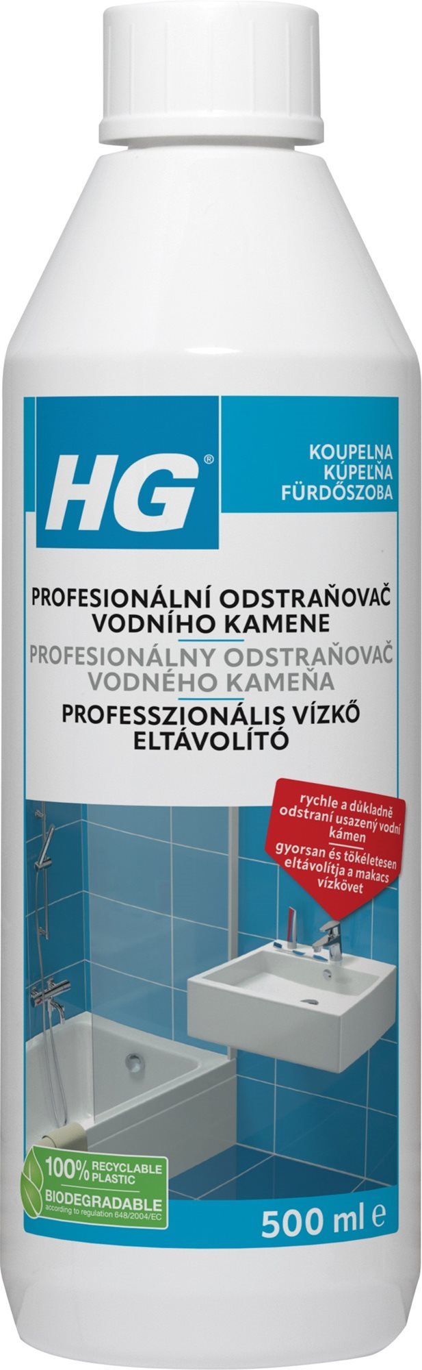 HG Professzionális vízkőeltávolító, 500 ml Vízkőoldó