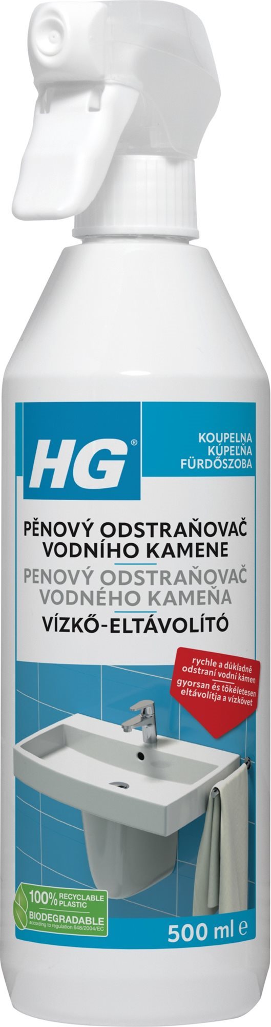 HG Vízkőeltávolító habspray, 500 ml Vízkőoldó