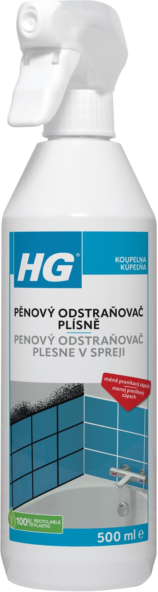 HG Penový odstraňovač plesne 500 ml Odstraňovač plesní