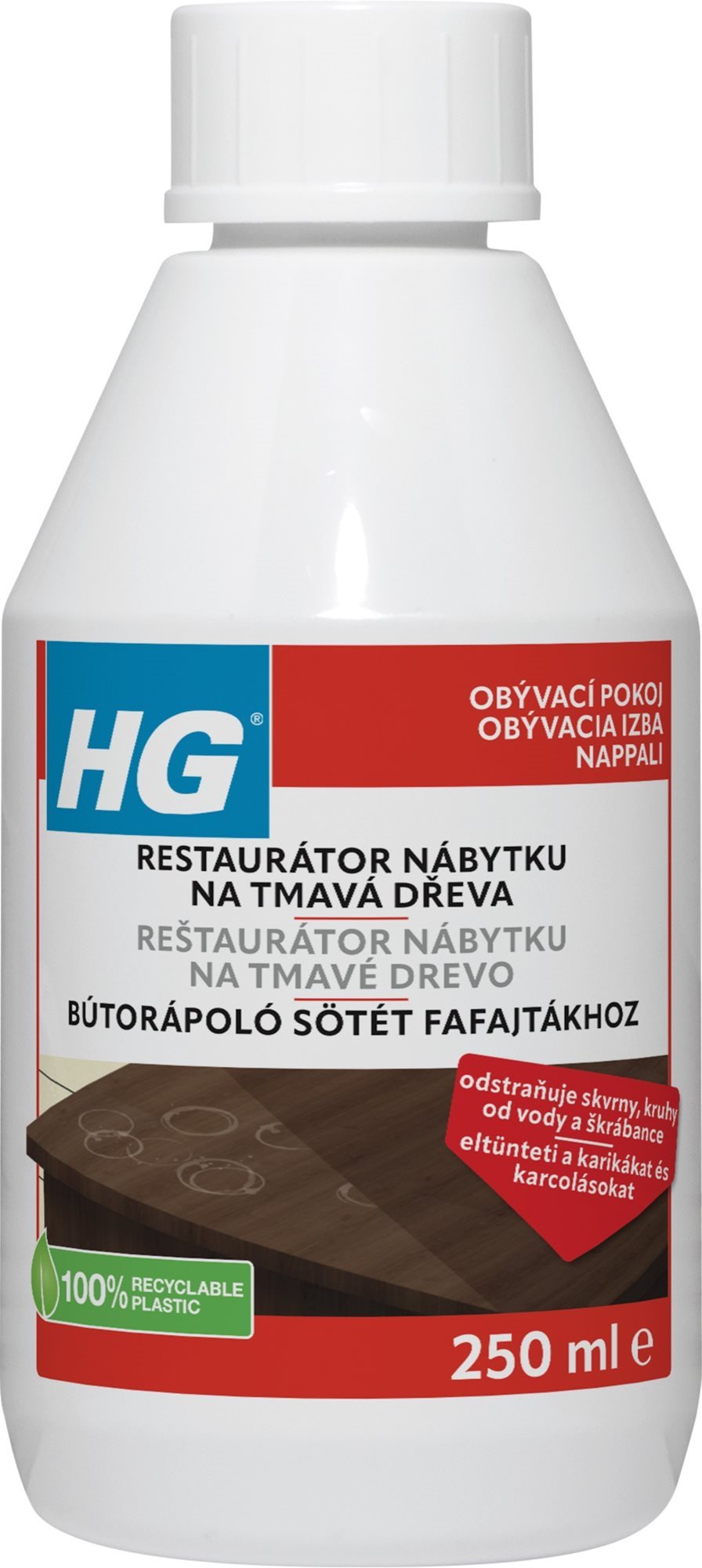 HG Reštaurátor nábytku pre tmavé druhy dreva 250 ml Čistiaci...