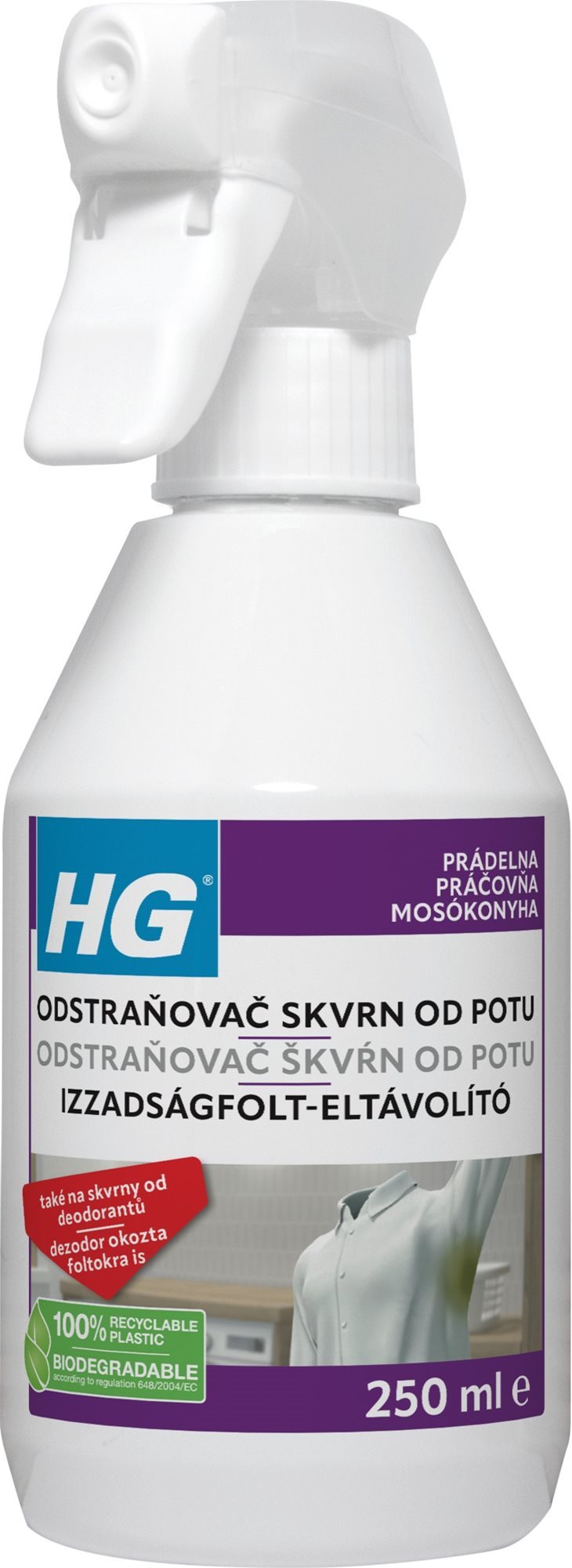 HG izzadság és dezodor folteltávolító 250 ml Folttisztító