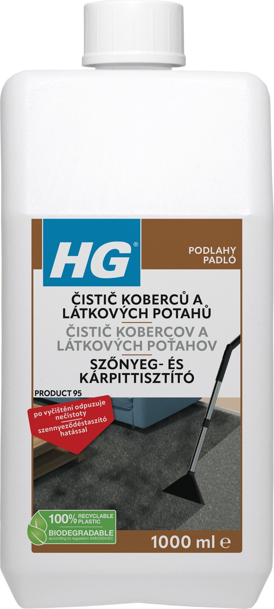 HG Čistič kobercov a látkových poťahov 1 l Čistič kobercov