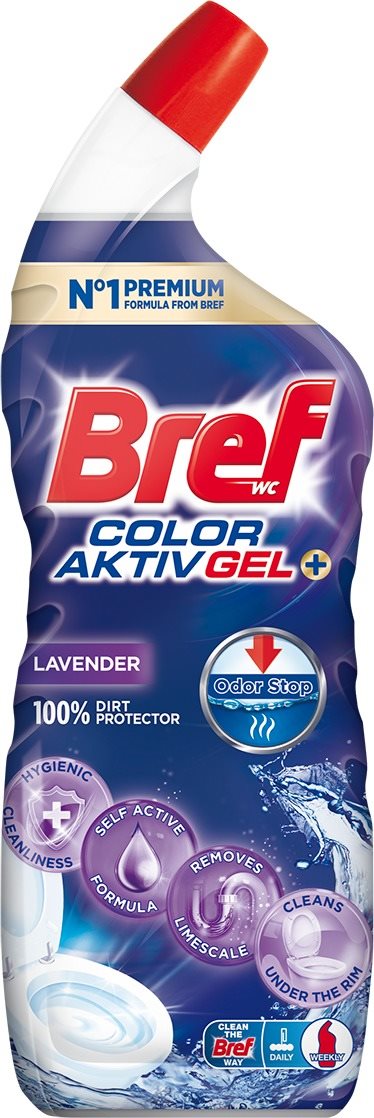 Bref Excellence Gel Color Aktiv+ WC čistič 100 % ochrana pred...
