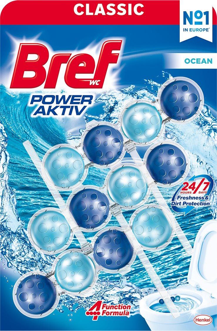 BREF Power Aktiv Ocean 3× 50 g WC blok