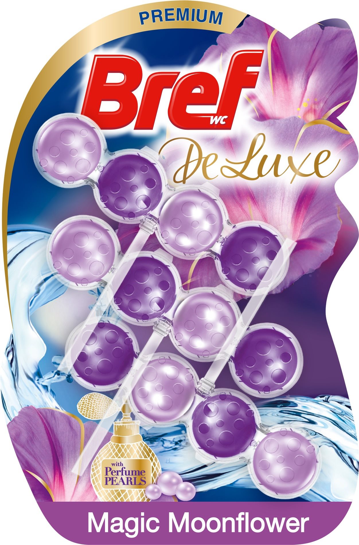 BREF DeLuxe Moonflower 3× 50 g WC blok