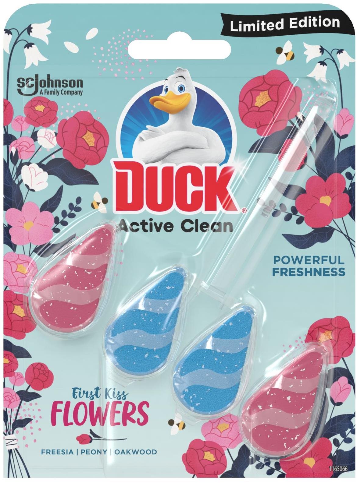 DUCK Active Clean First Kiss Flowers 38,6 g WC blok