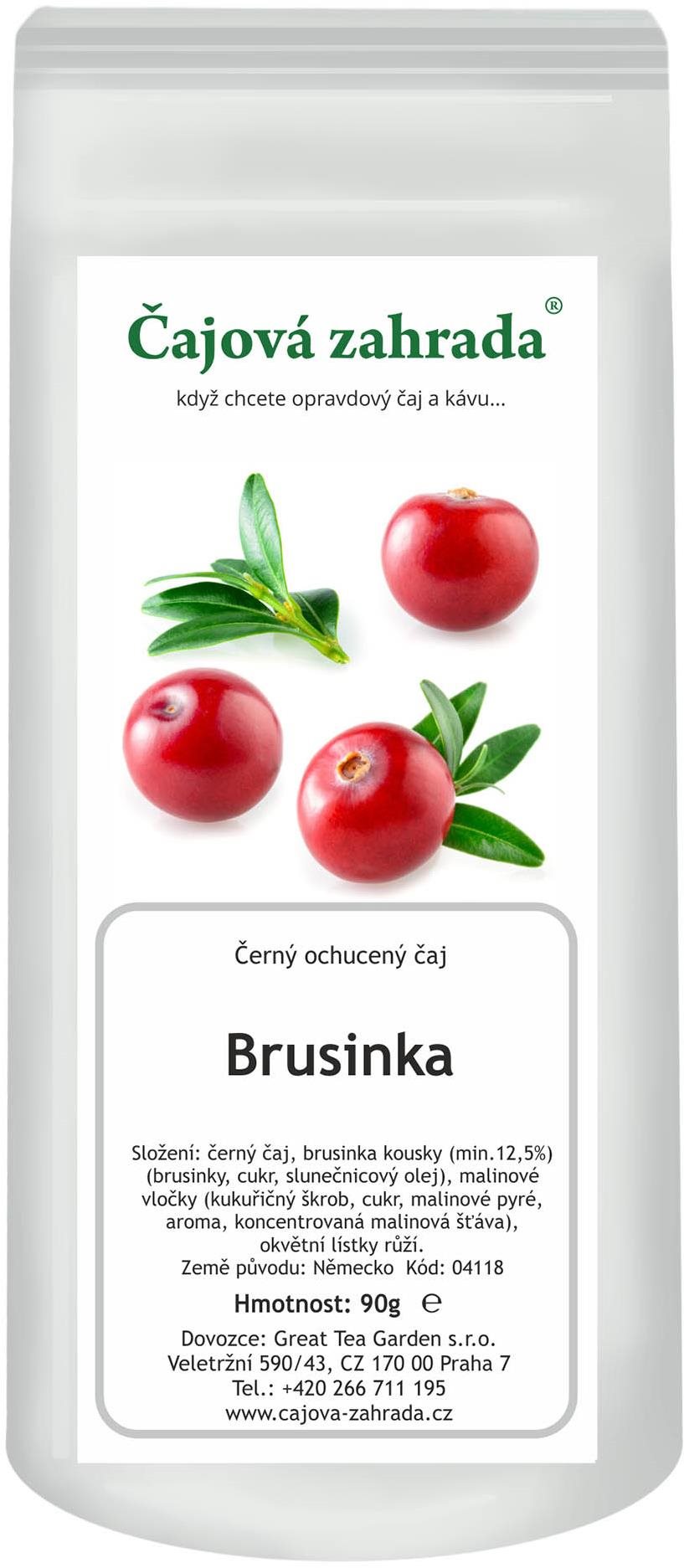 Čajová záhrada Brusnicový čaj – čierny ochutený čaj, 90 g Čaj