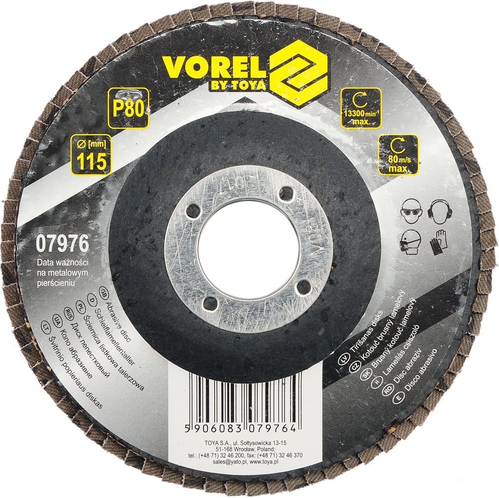Vorel Kotúč brúsny lamelový 115 mm P40 Brúsny kotúč