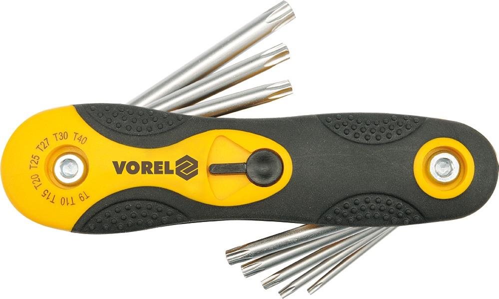VOREL Sada klíčů TORX 8 ks CrV Sada torx klíčů