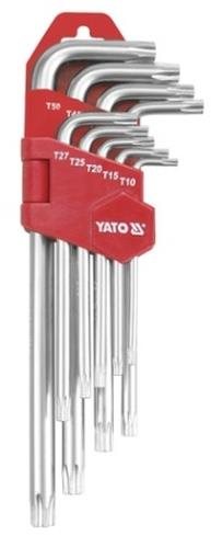 YATO TORX csavarkulcskészlet lyukkal 9 db, hosszabb Torx kulcs...