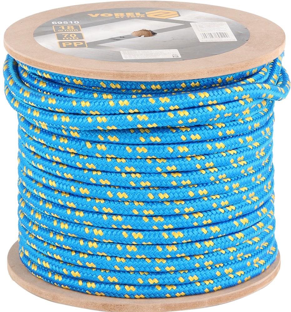 VOREL Fonott kötél 18 mm x 70 m PP Kötél
