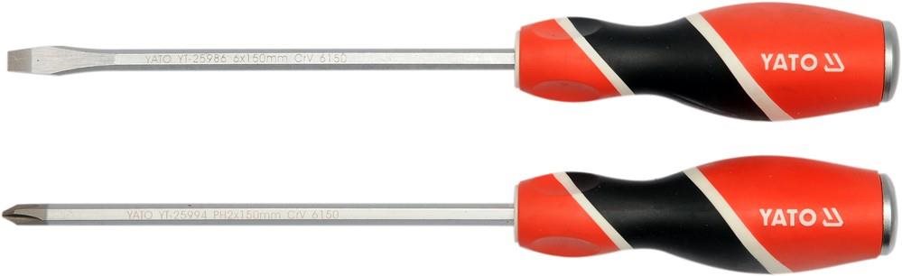 YATO Súprava skrutkovačov 2 ks, – 6 mm, + PH2, úderové Sada...
