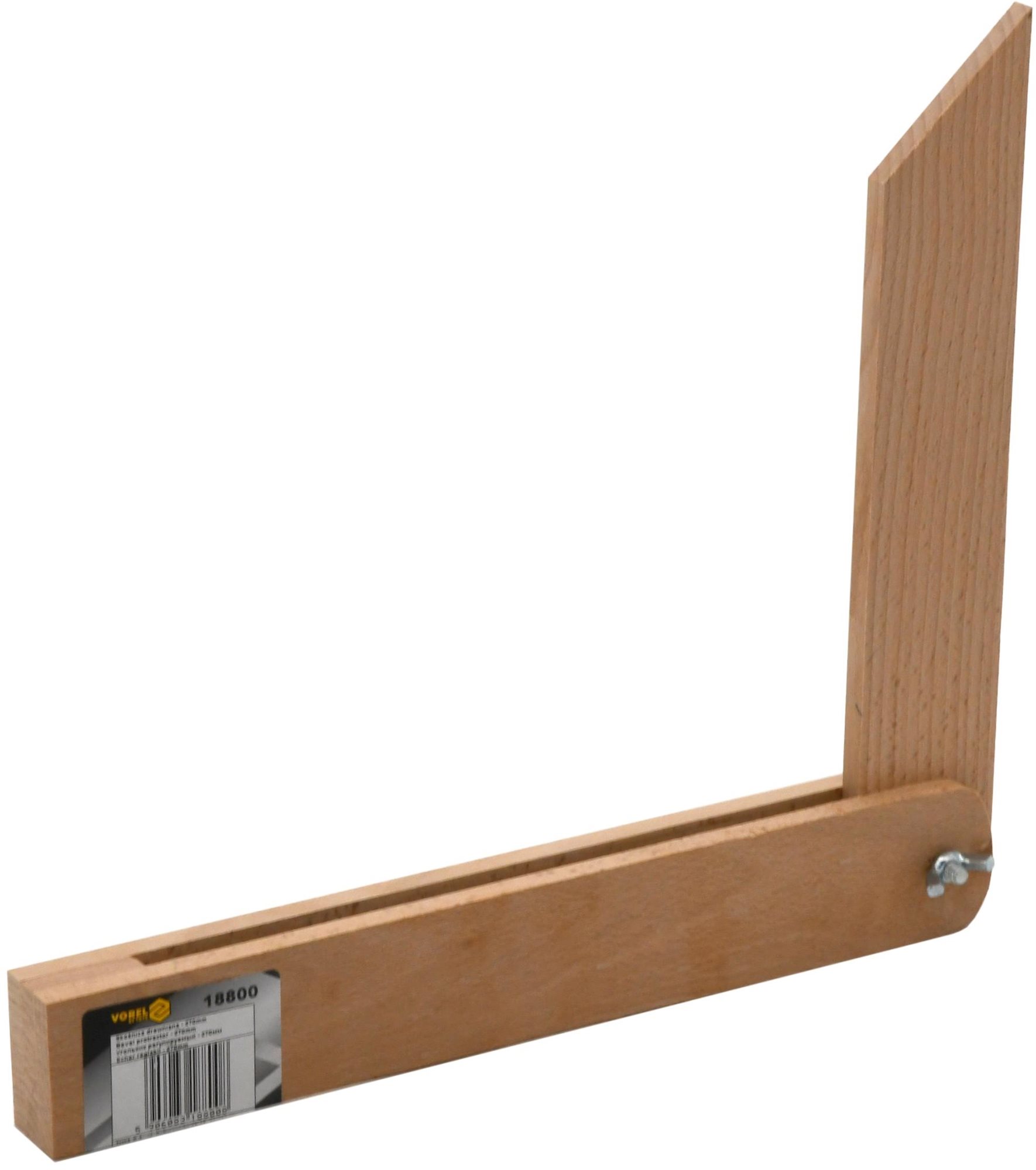 VOREL Uholník 270 mm nastaviteľný drevený Uholník