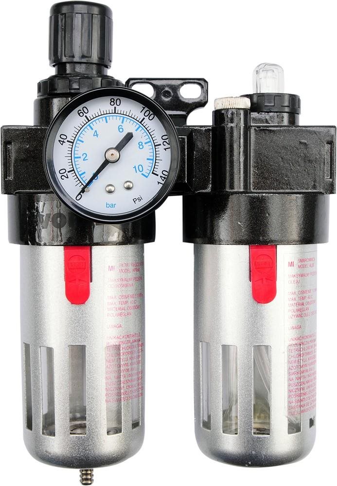 VOREL Légnyomásszabályzó 1/2", 0-1MPa, szűrővel és kenéssel...