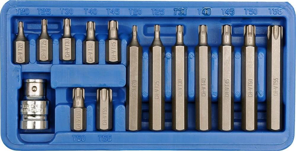 VOREL 15 db CrV TORX bitkészlet Bitfej készlet