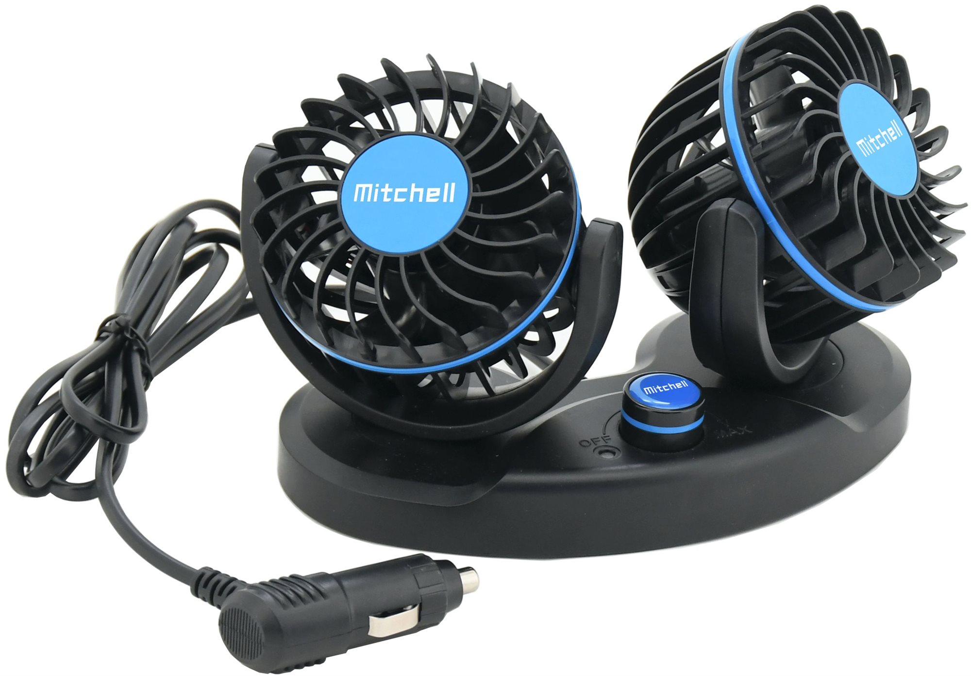 MITCHELL DUO 2 × 85 mm 12 V na palubnú dosku Ventilátor do auta