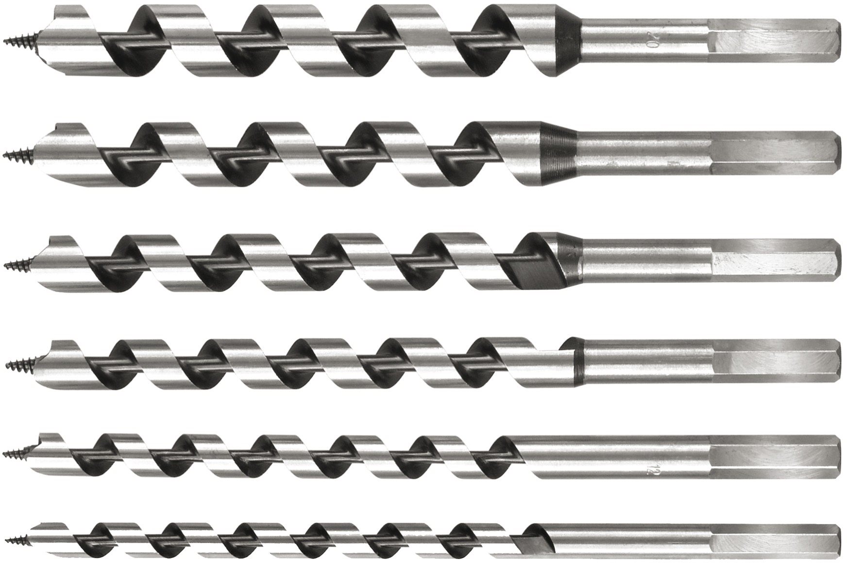 Sthor fafúró szett, 6 darabos, 230 mm Fafúró készlet