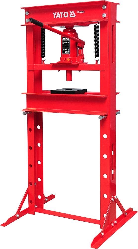 YATO hidraulikus prés 20t, löket 0-695mm, szélesség 490mm Prés