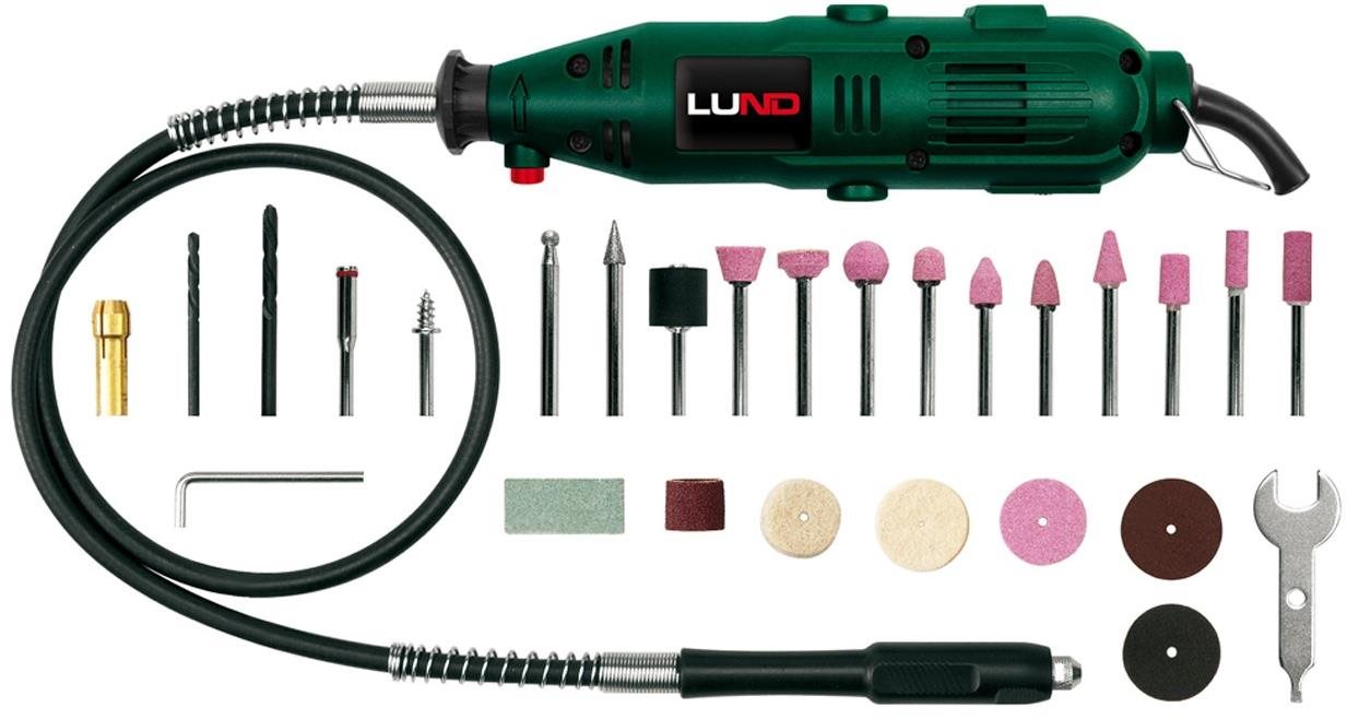 LUND Bruska mini 135 W + 40 ks příslušenství LUND Přímá bruska