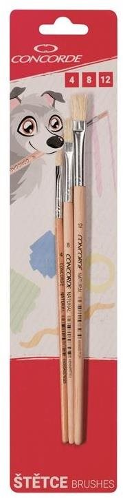 CONCORDE Natural lapos - 3 db-os kiszerelés Ecset