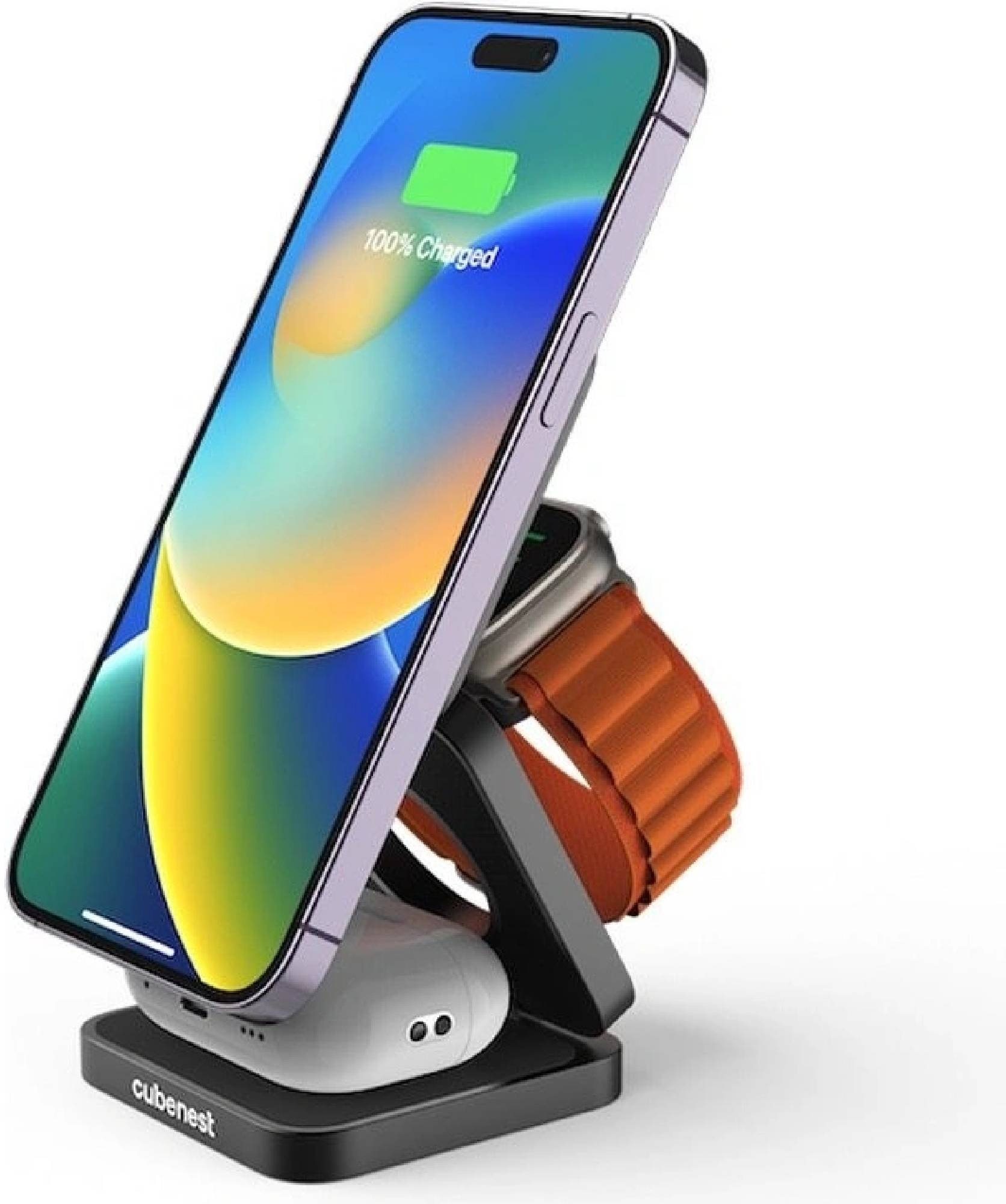 CubeNest S312 Pro Bezdrôtová magnetická nabíjačka 3 v 1 s podporou...