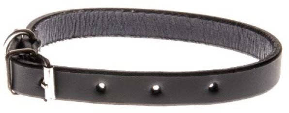 Cobbys Pet Obojok z pravej hladkej kože, čierny 15 mm/35 cm Obojok...