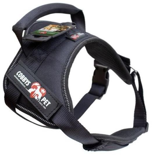 COBBYS PET Postroj K9 S 50 – 60 cm, čierny Postroj