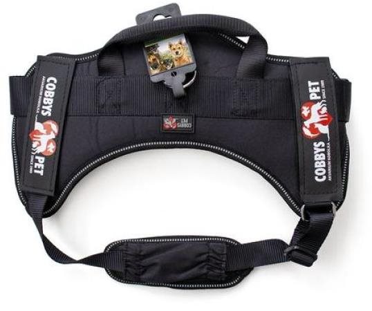 COBBYS PET Postroj K9 M 55 – 65 cm, čierny Postroj