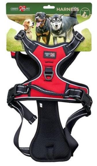 COBBYS PET Postroj červený L 60 – 85 × 2,5 cm Postroj