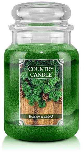 Country Candle Svíčka ve skleněné dóze, Balzám a cedr, 680 g Svíčka