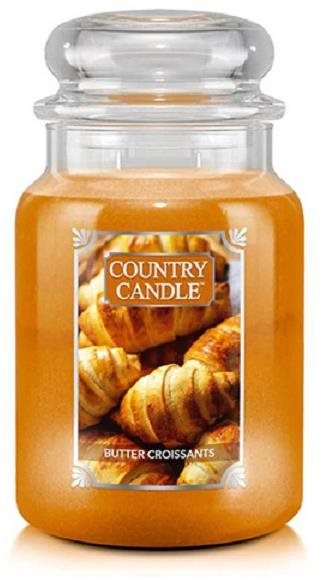Country Candle Svíčka ve skleněné dóze, Máslové croissanty, 680 g...